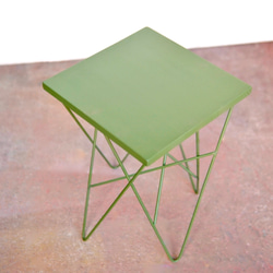 wire side table olive green 5枚目の画像