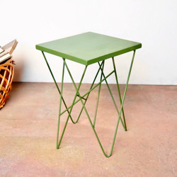 wire side table olive green 6枚目の画像