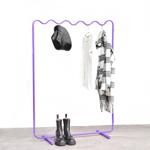wave pipe hanger rack purple ハンガーラック CLARO 通販 wave pipe hanger rack purple ハンガーラック CLARO 通販
