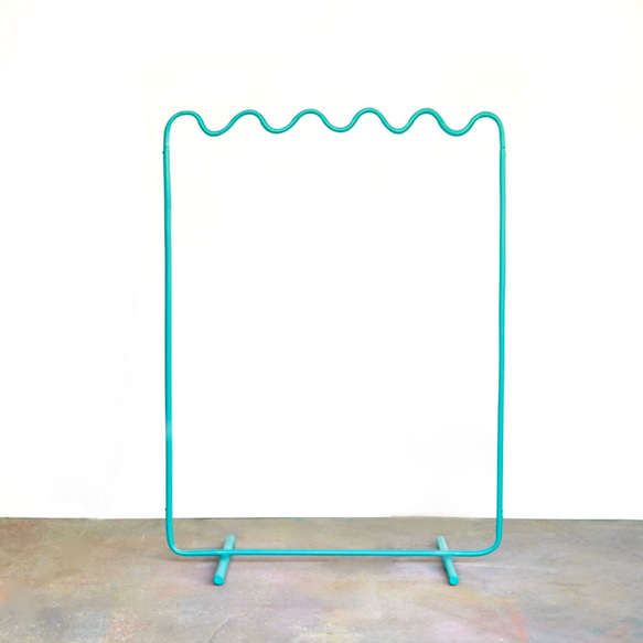 wave pipe hanger rack mint blue ハンガーラック CLARO 通販
