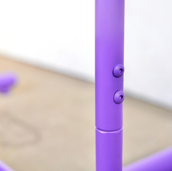 wave pipe hanger rack short purple 6枚目の画像