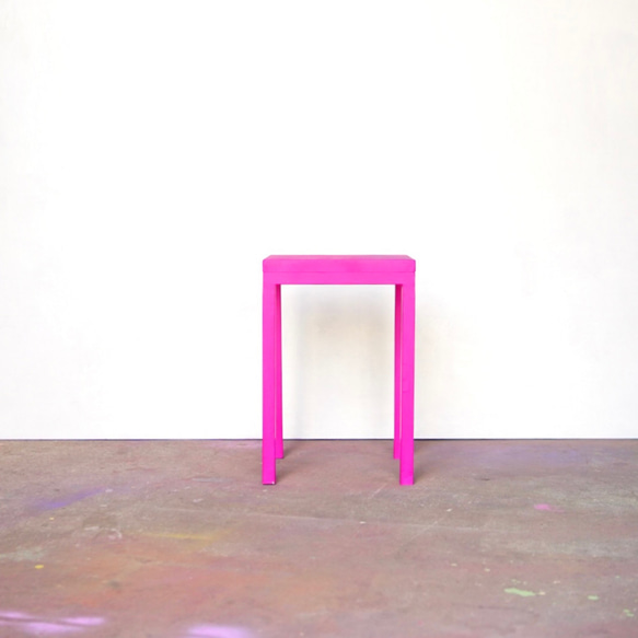 square stool vivid pink 6枚目の画像