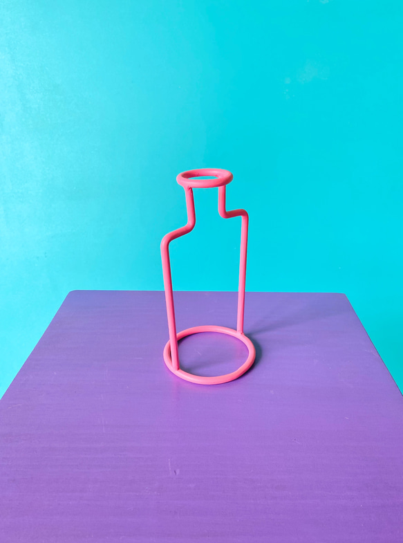 iron flower base bottle pink 2枚目の画像