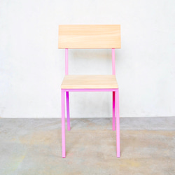 color steel chair pink 3枚目の画像