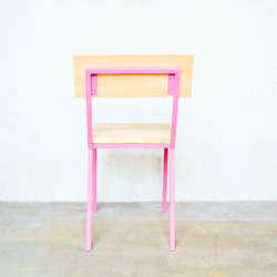 color steel chair pink 4枚目の画像