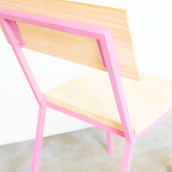 color steel chair pink 5枚目の画像