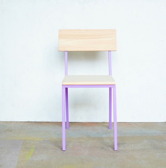 color steel chair purple 3枚目の画像