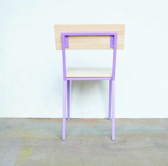 color steel chair purple 4枚目の画像