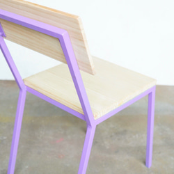 color steel chair purple 5枚目の画像