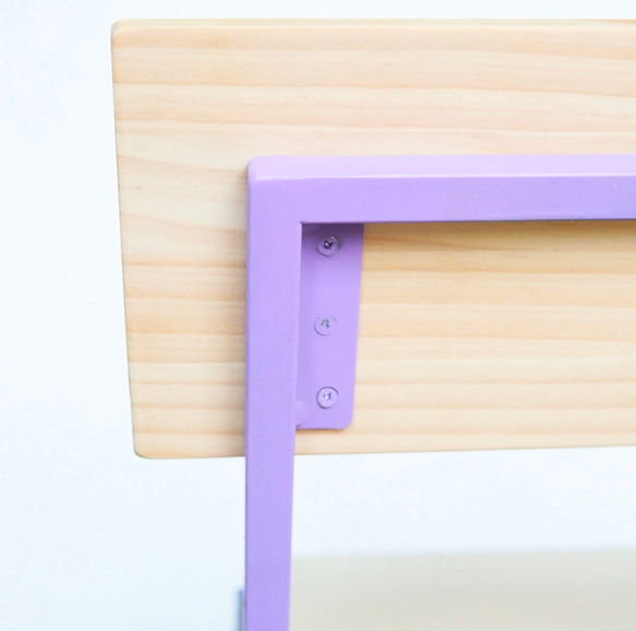 color steel chair purple 6枚目の画像