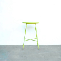 iron color stool  lime green 1枚目の画像