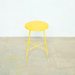 iron color stool  yellow 3枚目の画像