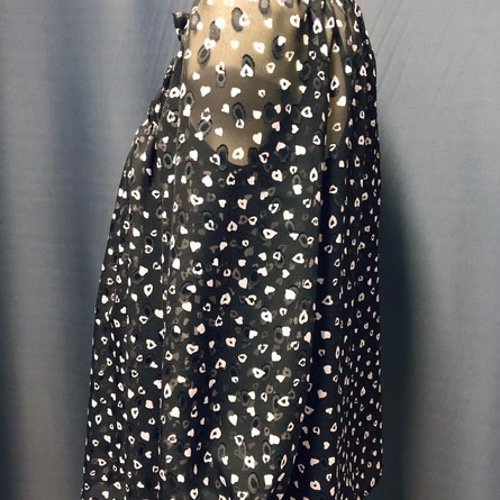 シフォンジャガードハート柄チュニック／黒×ピンク チュニック 紫木蓮