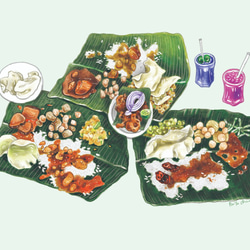 Banana leaf rice- Malaysian Street Food 1枚目の画像