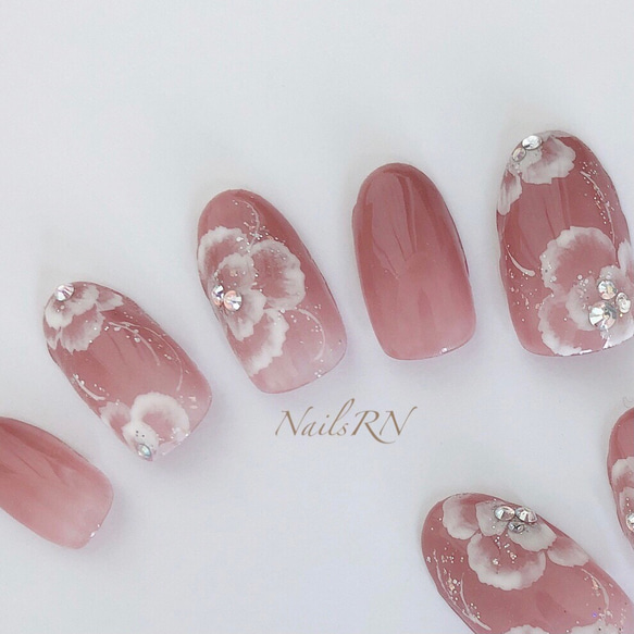 エレガントローズ☆°ネイルチップ/シンプルネイル/エレガントネイル  