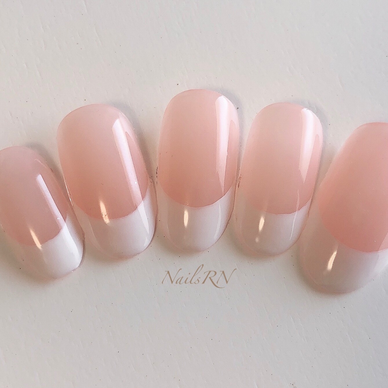 大人シンプル ネイルチップ インクニュアンスとミルクのシンプル大人ネイルチップ(507 - ネイル