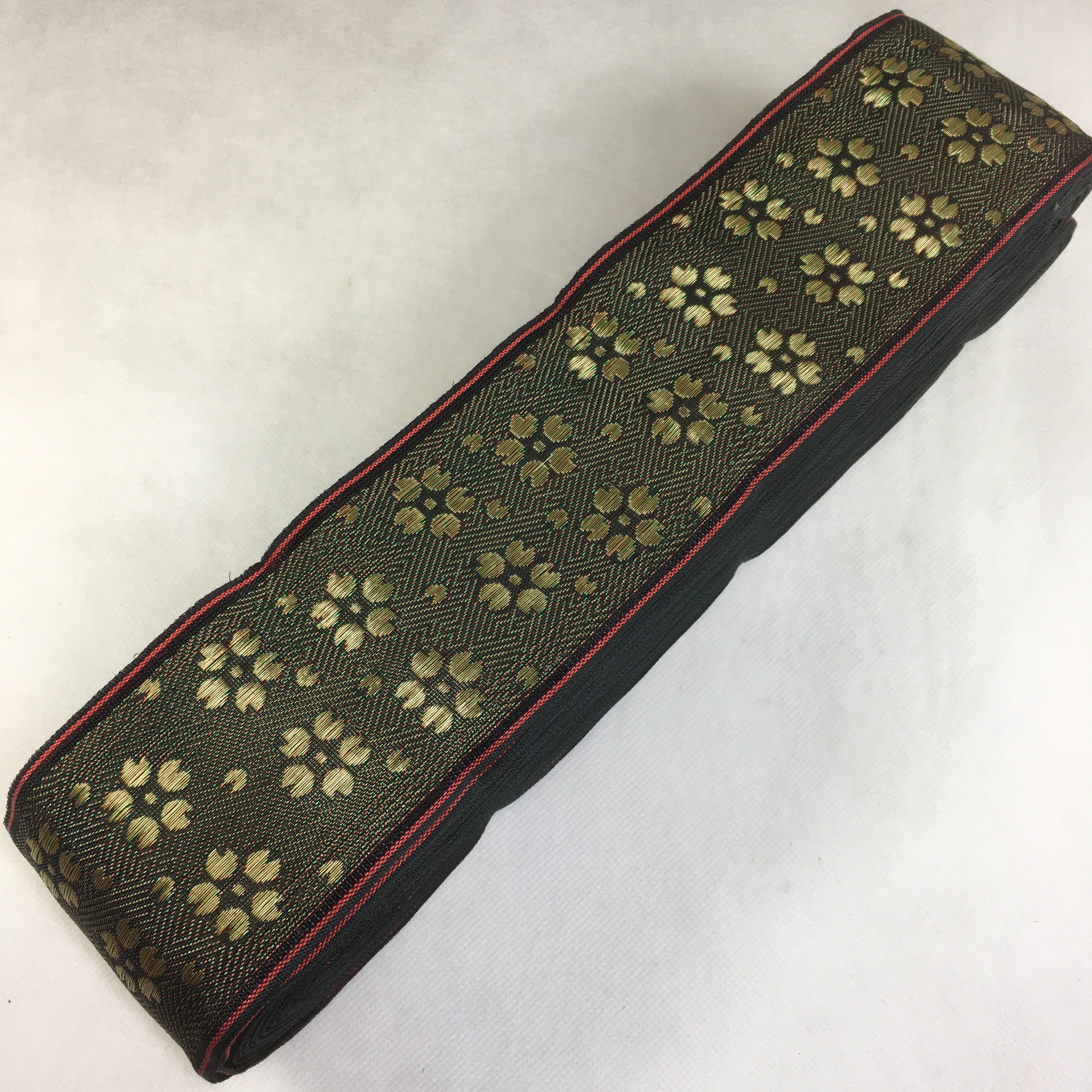 A-7 黒黄金桜貴色 3m@110円 畳へり 高貴色シリーズ 生地 Koby
