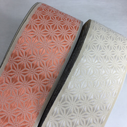 Z-11市松レッド×ライトゴールド赤淡金2m畳へり畳ヘリ畳縁リボン髪飾り