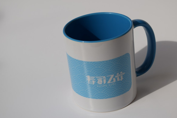 『大吉』茶柱乙女　マグカップ・ブルー　 3枚目の画像