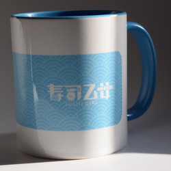 『大吉』茶柱乙女　マグカップ・ブルー　 4枚目の画像