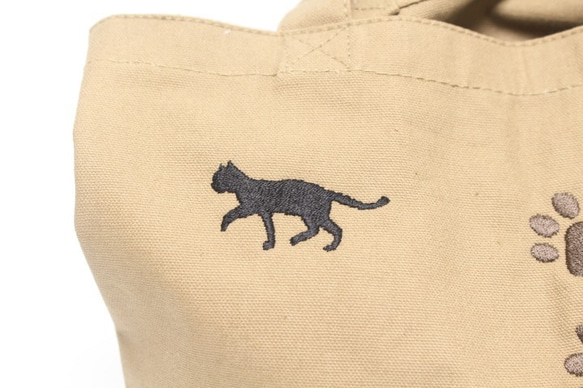 　 MZ刺繍デザイン　怒った猫　トートバッグ（Ｓ） 10枚目の画像