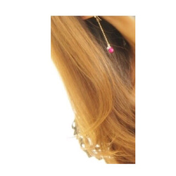 ＜14kgf＞Juicy pink chain pierce 4枚目の画像