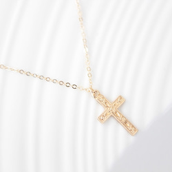 ＜14kgf＞Simple cross necklace 1枚目の画像