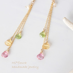 ＜14kgf＞ pastel color stone Pierce 3枚目の画像