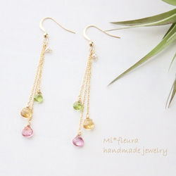 ＜14kgf＞ pastel color stone Pierce 4枚目の画像