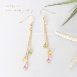 ＜14kgf＞ pastel color stone Pierce 5枚目の画像