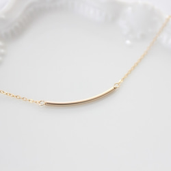 ＜14kgf＞Line tube necklace 3枚目の画像