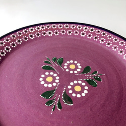 【SOLD OUT】カプラ焼き大皿（朝もやに咲く白い花） 2枚目の画像