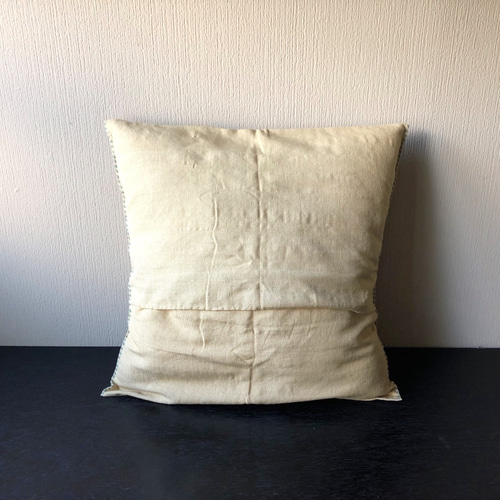 新品＊クッションカバー＊メキシコ刺繍＊ブルー×ホワイト＊メキシコ雑貨 新品＊クッションカバー＊メキシコ刺繍＊ブルー×ホワイト＊水色
