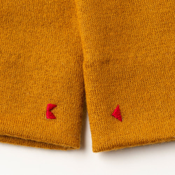 佩 手袋（104 マスタード）　ウール100%　手が細くキレイに見える 3枚目の画像