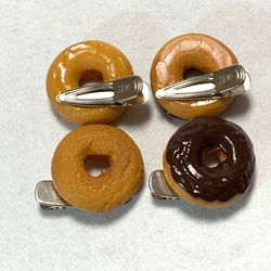 チョコミントドーナツのヘアクリップ　35ｇ　食品サンプル 4枚目の画像