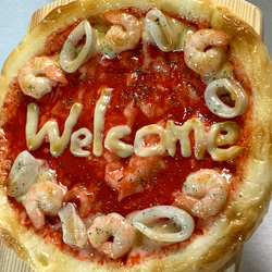 【特価品】ウエルカムピザの食品サンプル260ｇ　サインボード　食品サンプル　 2枚目の画像