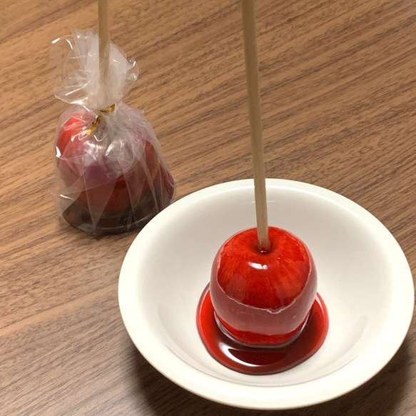 リアルサイズ姫りんご飴　食品サンプル　フェイクフード　かわいい　屋台　お祭り 1枚目の画像
