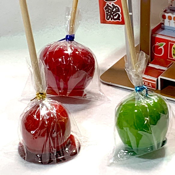 リアルサイズ姫りんご飴　食品サンプル　フェイクフード　かわいい　屋台　お祭り 5枚目の画像