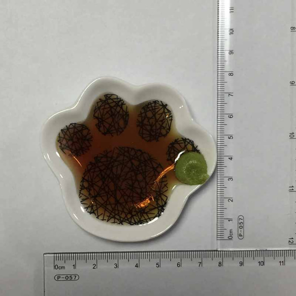 特別価格　醤油皿　猫　食品サンプル　フェイクフード　かわいい　和風　　ねこ　わさび 3枚目の画像