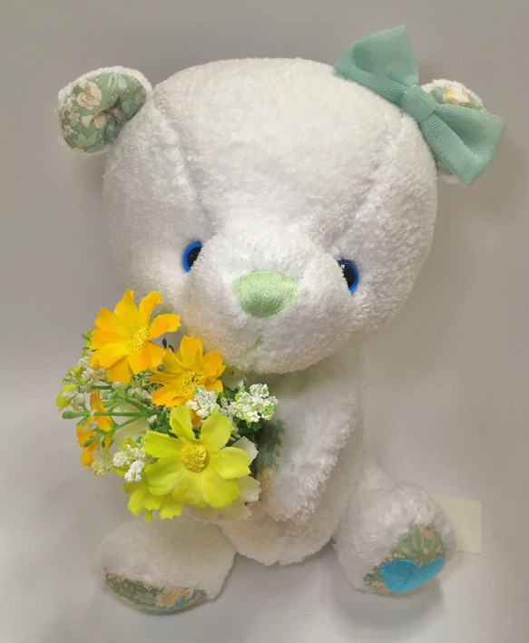 白くまぬいぐるみハート花束 ぬいぐるみ くまやくま吉 通販