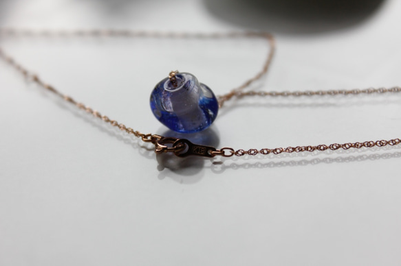 蜻蛉玉のK18ネックレス〈2019-57〉 2枚目の画像