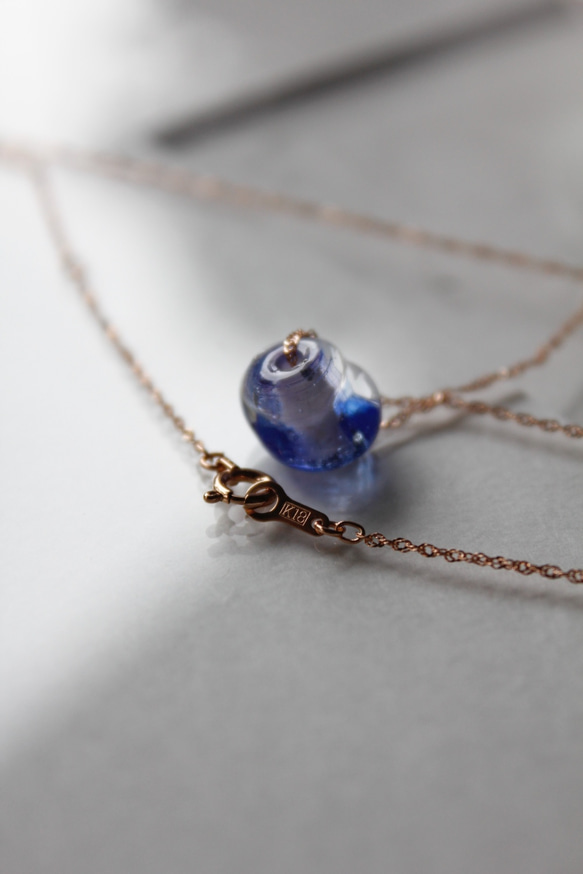 蜻蛉玉のK18ネックレス〈2019-57〉 6枚目の画像