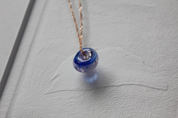 蜻蛉玉のK18ネックレス〈2019-57〉 8枚目の画像