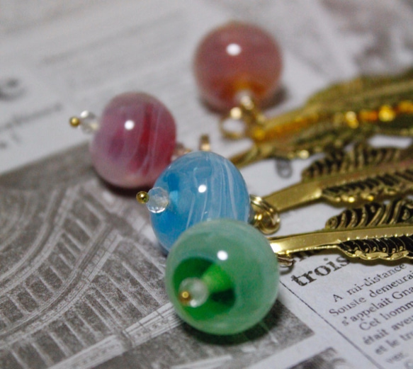 蜻蛉玉のしおり（羽根）2020-24 1枚目の画像