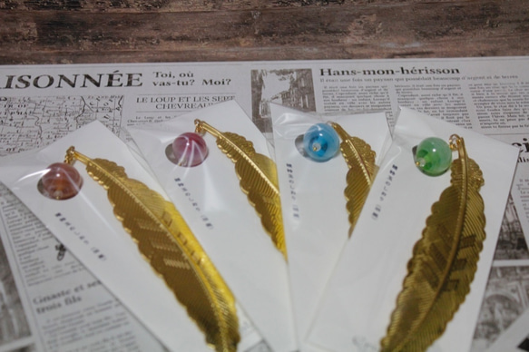 蜻蛉玉のしおり（羽根）2020-24 4枚目の画像