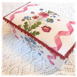 フランス・アンティーク生地のカルトナージュ 1枚目の画像