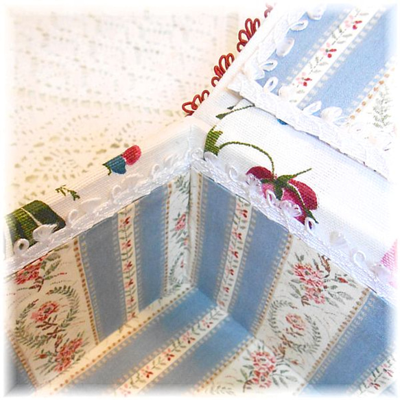 フランス・アンティーク生地のカルトナージュ 4枚目の画像