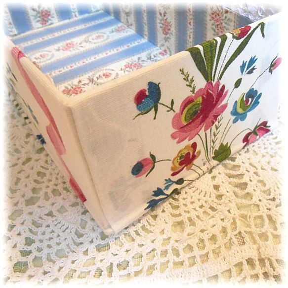 フランス・アンティーク生地のカルトナージュ 5枚目の画像