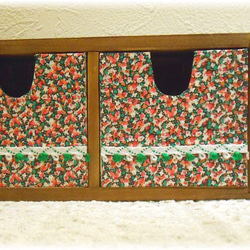 リバーシブルで楽しめる、ミニ引出しBOX（リバティ・秋色） 3枚目の画像