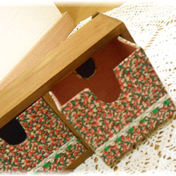 リバーシブルで楽しめる、ミニ引出しBOX（リバティ・秋色） 5枚目の画像